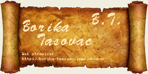 Borika Tasovac vizit kartica